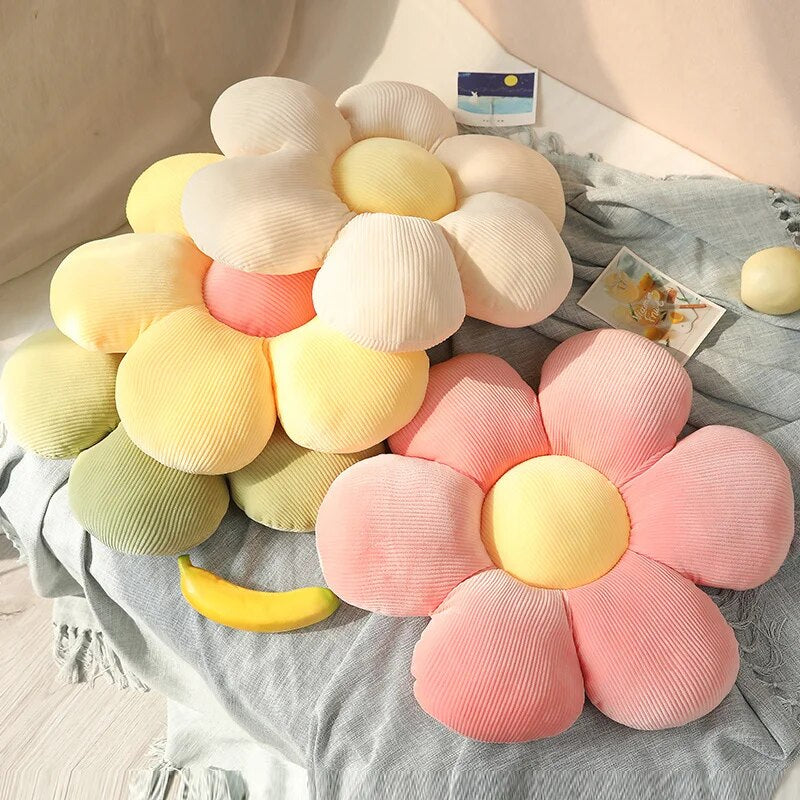 Anyhouz Plush Pillow Pink Flower Shape Stuffed Soft Pillow Seat Cushion Room Decor 70-75cm-Pillow-PEROZ Accessories