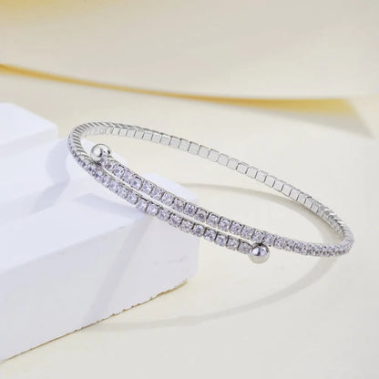 Anyco Bracelet Mujeres Pulseras heart Charm Pink Bracelets Bangles For Women 925 Sterling Silver Bracelet-Bracelets-PEROZ Accessories