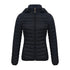 Anychic Womens Padded Puffer Jacket 5XL Black Solid Lightweight Warm Outdoor Parka Clothing With Detachable Hood-Coats & Jackets-PEROZ Accessories