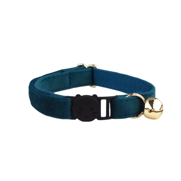AnyWags Cat Collar Navy Blue Small with Safety Buckle, Bell, and Durable Strap Stylish and Comfortable Pet Accessory-Cat Supplies-PEROZ Accessories