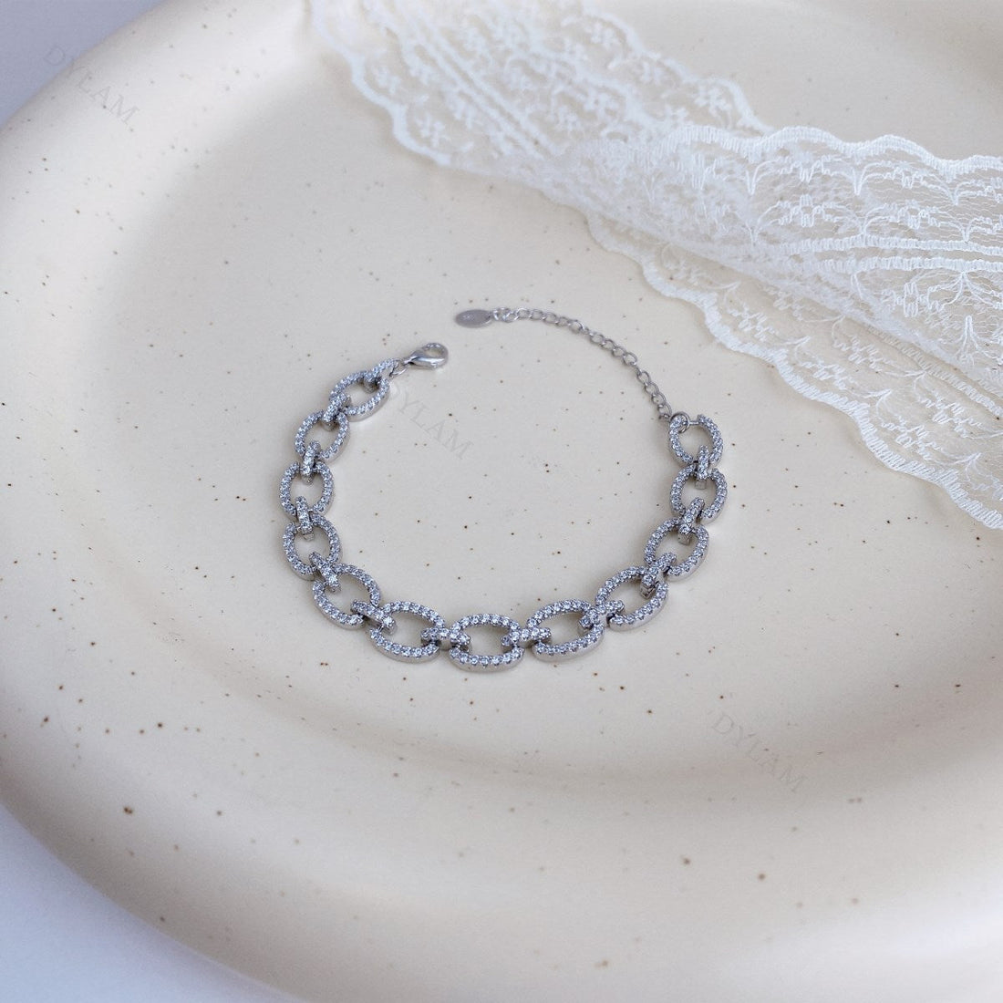 Anyco Bracelet Custom Chunky Cuban Link Bracelet For Women Sterling Silver Designer Charm Layer Handmade Bangles-Bracelets-PEROZ Accessories