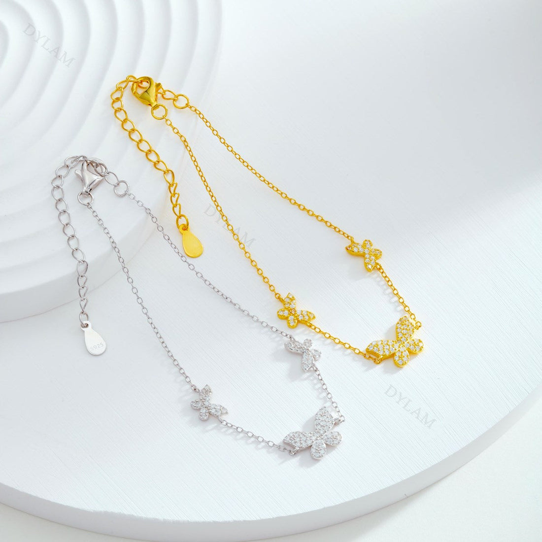 Anyco Bracelet Chain Lucky Butterfly Bracelets Adjustable Fashion Fine Jewelry for Women and Girls-Bracelets-PEROZ Accessories