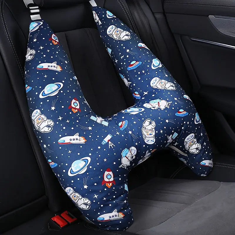 Anypack Car Travel Pillow UShape Space Pattern Children Travel Pillow Cushion for Car Seat, Safety Neck Pillow for Kids-Neck Pillow-PEROZ Accessories