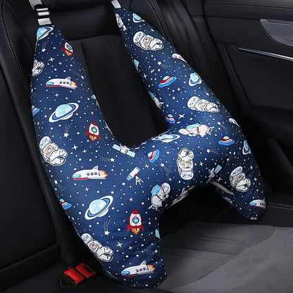 Anypack Car Travel Pillow UShape Space Pattern Children Travel Pillow Cushion for Car Seat, Safety Neck Pillow for Kids-Neck Pillow-PEROZ Accessories