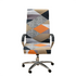 Anyhouz Office Chair Cover Pink Beige Geometric Medium Non-Slip Rotating Seat Case Universal Armrest Chair Protector-Chair Cover-PEROZ Accessories