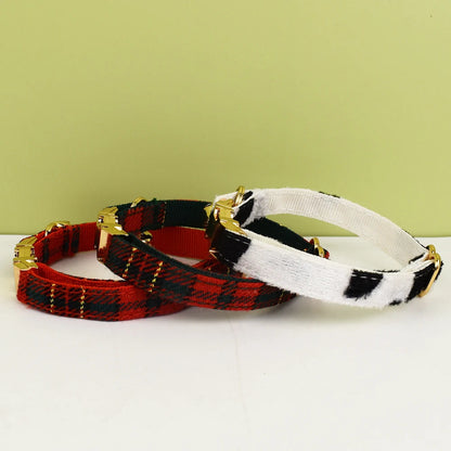 AnyWags Cat Collar Checked Red Small with Safety Buckle, Bell, and Durable Strap Stylish and Comfortable Pet Accessory-Cat Supplies-PEROZ Accessories