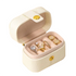 Anyhouz Jewelry Storage Mini Ring Box Portable 1pc Beige Organizer Display Travel Simple Mini Gift Case Boxes Leather Earring Necklace Holder-Jewellery Holders & Organisers-PEROZ Accessories