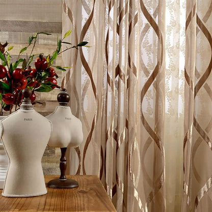 Anyhouz 300cm Curtains Brown Modern Luxury Retro Style Texture for Living Room Bedroom Dining Fashion Decor-Curtains &amp; Drapes-PEROZ Accessories
