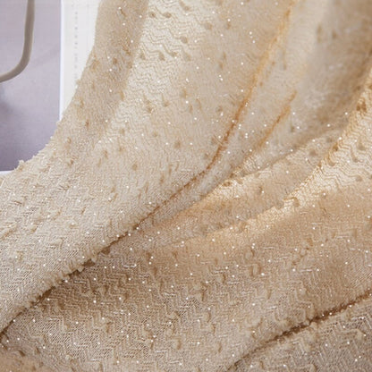 Anyhouz 200cm Curtains Beige Modern Luxury Retro Style Texture for Living Room Bedroom Dining Fashion Decor-Curtains &amp; Drapes-PEROZ Accessories