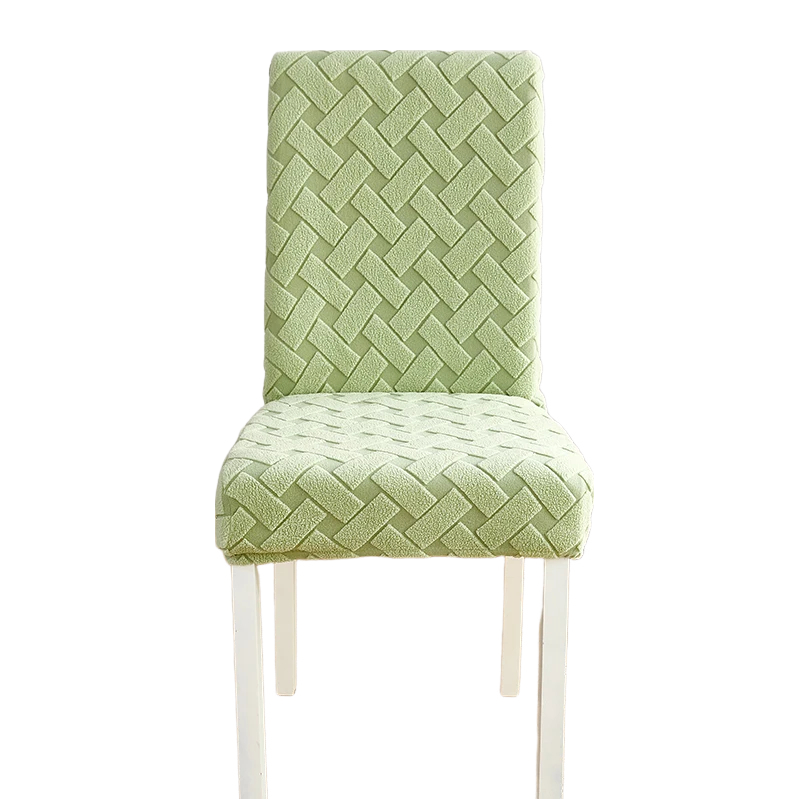 Anyhouz Chair Cover Green Knitted Design with Anti-Dirt and Elastic Material for Dining Room Kitchen Wedding Hotel Banquet Restaurant-Chair Cover-PEROZ Accessories