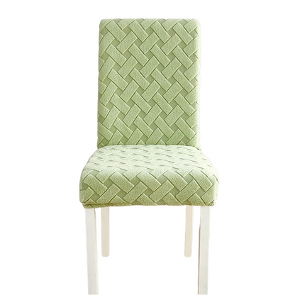 Anyhouz Chair Cover Green Knitted Design with Anti-Dirt and Elastic Material for Dining Room Kitchen Wedding Hotel Banquet Restaurant-Chair Cover-PEROZ Accessories