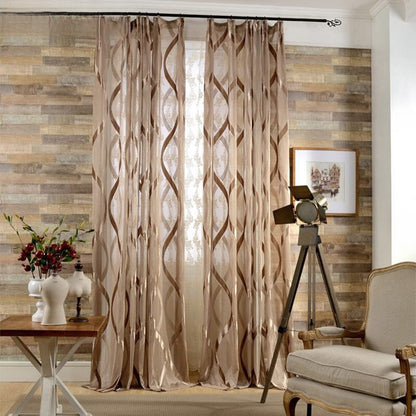 Anyhouz 300cm Curtains Brown Modern Luxury Retro Style Texture for Living Room Bedroom Dining Fashion Decor-Curtains &amp; Drapes-PEROZ Accessories