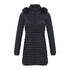 Anychic Womens Padded Puffer Jacket Medium Black Ultralight Casual Coats With Fur Hooded Warm Lightweight Outerwear-Coats & Jackets-PEROZ Accessories