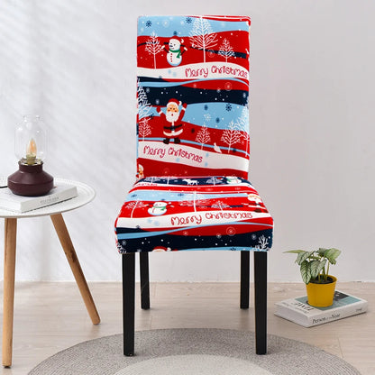 Anyhouz Chair Cover Wave Santa Design with Anti-Dirt and Elastic Material for Dining Room Kitchen Wedding Hotel Banquet Restaurant-Chair Cover-PEROZ Accessories