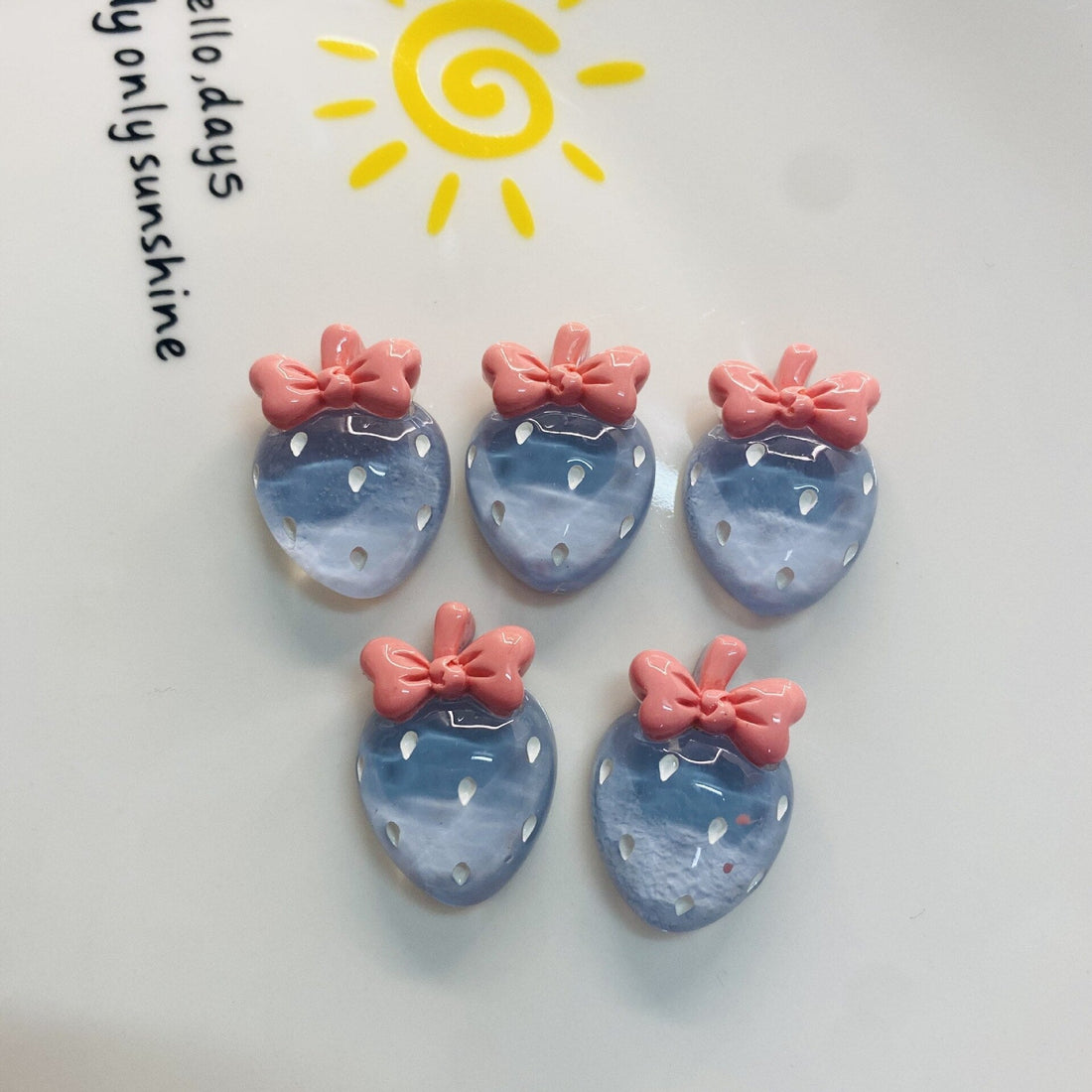 Anykidz 6pcs Crystal Strawberry Design Shoe Charm Accessories Jeans Clogs Pendant Pin Designer Ornament Jibbitz for Crocs-Shoe Charms-PEROZ Accessories
