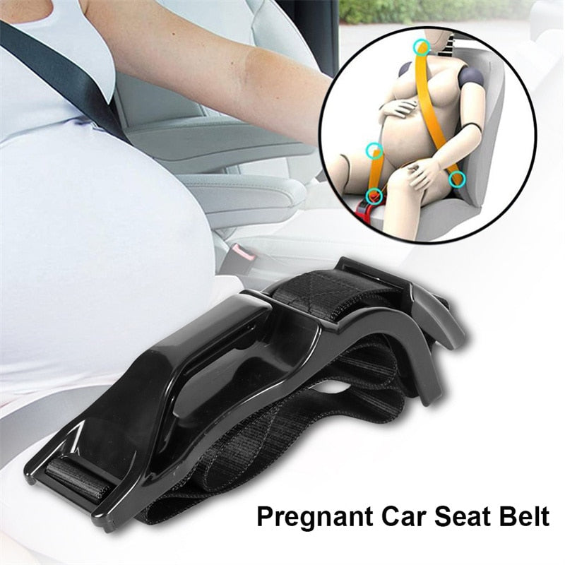 Anypack Pregnant Car Seat Belt White for Comfort and Safety Maternity Moms Belly Protection-Car Accessories-PEROZ Accessories