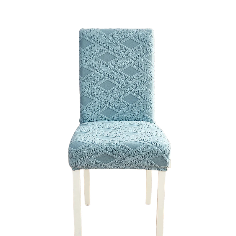 Anyhouz Chair Cover Light Blue Knitted Veins Design with Anti-Dirt and Elastic Material for Dining Room Kitchen Wedding Hotel Banquet Restaurant-Chair Cover-PEROZ Accessories