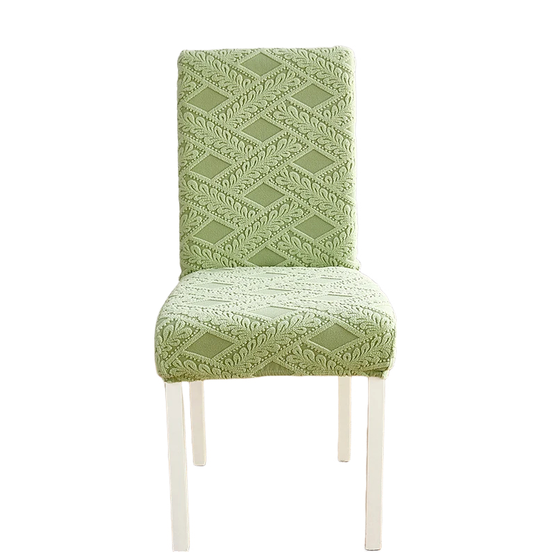 Anyhouz Chair Cover Green Knitted Veins Design with Anti-Dirt and Elastic Material for Dining Room Kitchen Wedding Hotel Banquet Restaurant-Chair Cover-PEROZ Accessories
