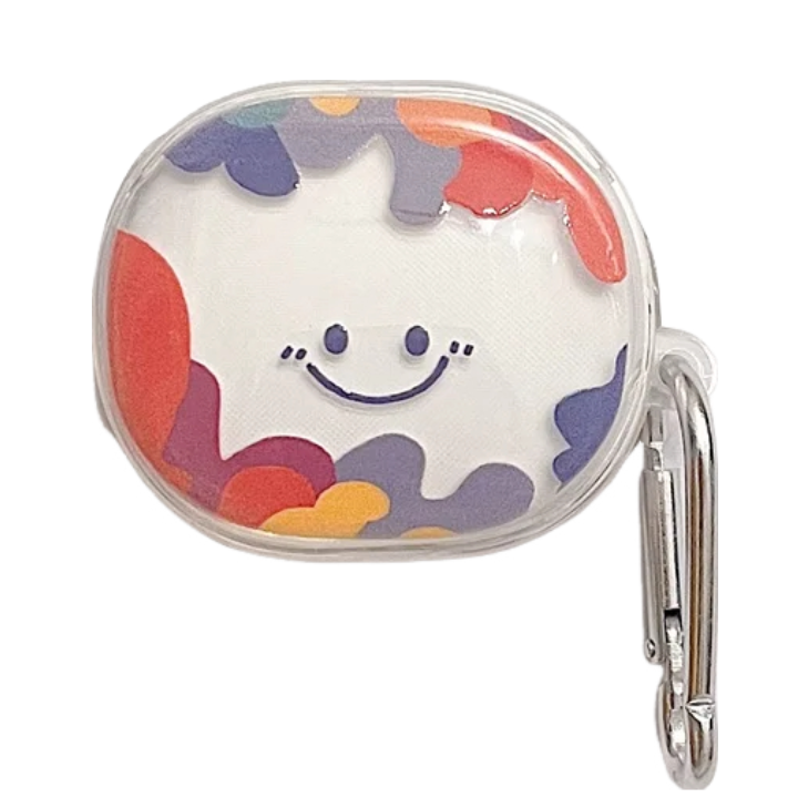 Anymob Earphone Case Colored Patch Smile For Redmi Buds 4 Pro Soft Protective Earphone Case Charging Box Shell-Earphone Case-PEROZ Accessories