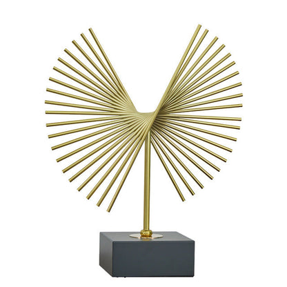 Anyhouz 36cm Luxury Gold Metal Tabletop Home Decor Modern Art Living Room Display House Decorative Crafts Metal Ornaments-Tabletop Decor-PEROZ Accessories