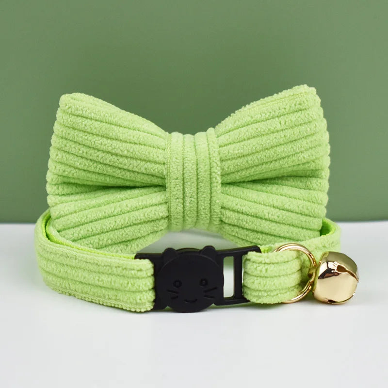 AnyWags Cat Collar Neon Bow Large with Safety Buckle, Bell, and Durable Strap Stylish and Comfortable Pet Accessory-Cat Supplies-PEROZ Accessories