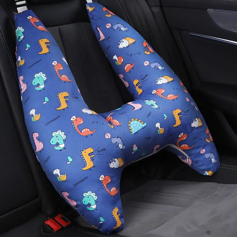 Anypack Car Travel Pillow UShape Baby Dinosaur Pattern Children Travel Pillow Cushion for Car Seat, Safety Neck Pillow for Kids-Neck Pillow-PEROZ Accessories