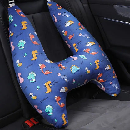 Anypack Car Travel Pillow UShape Baby Dinosaur Pattern Children Travel Pillow Cushion for Car Seat, Safety Neck Pillow for Kids-Neck Pillow-PEROZ Accessories