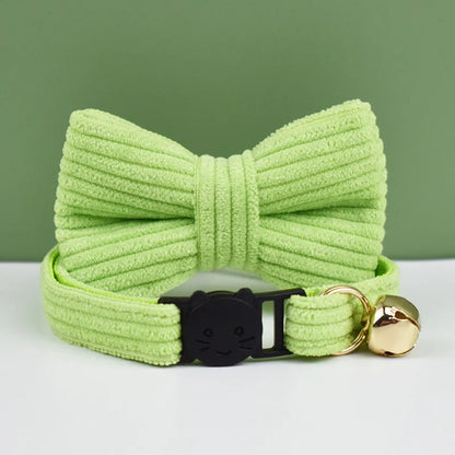AnyWags Cat Collar Neon Bow Small with Safety Buckle, Bell, and Durable Strap Stylish and Comfortable Pet Accessor-Cat Supplies-PEROZ Accessories
