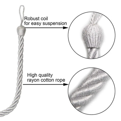 Anyhouz Curtain Tie Gold Braid Curtain Ropes Holder Tiebacks Room Accessories Hanging Rope Curtains Decoration-Curtain Tie-PEROZ Accessories