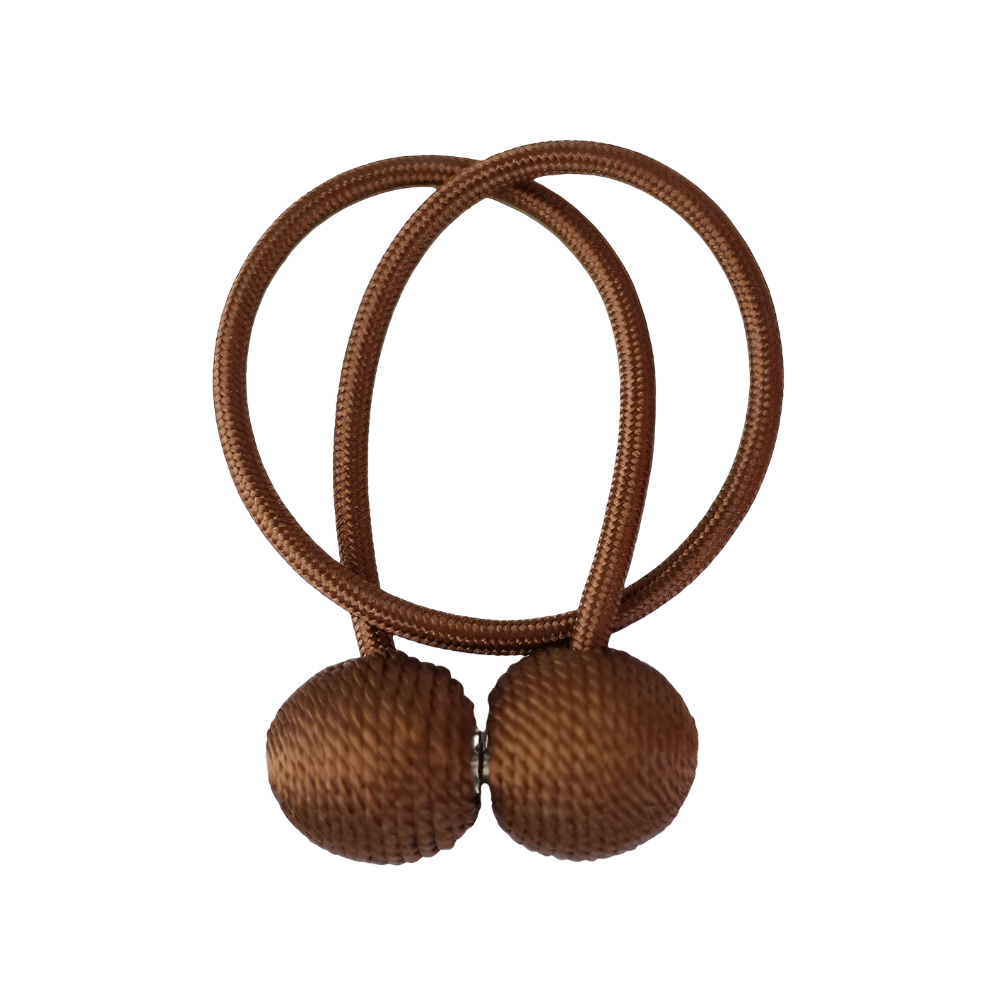 Anyhouz Curtain Tie Brown 2 Pcs Buckle Holder Magnetic High Quality Clip Curtains Decorative Home Curtains Accessories-Curtain Tie-PEROZ Accessories