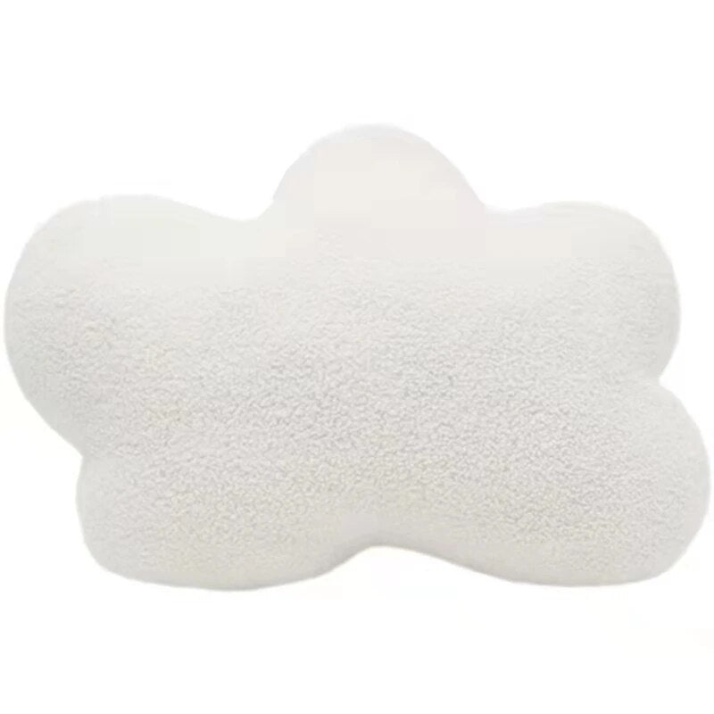 Anyhouz Plush Pillow White Cloud Shape Stuffed Soft Pillow Seat Cushion Room Decor-Pillow-PEROZ Accessories