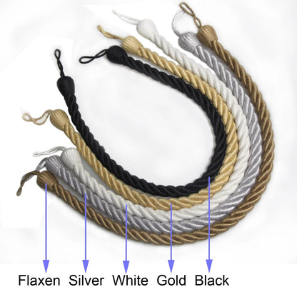 Anyhouz Curtain Tie Flaxen Braid Curtain Ropes Holder Tiebacks Room Accessories Hanging Rope Curtains Decoration-Curtain Tie-PEROZ Accessories
