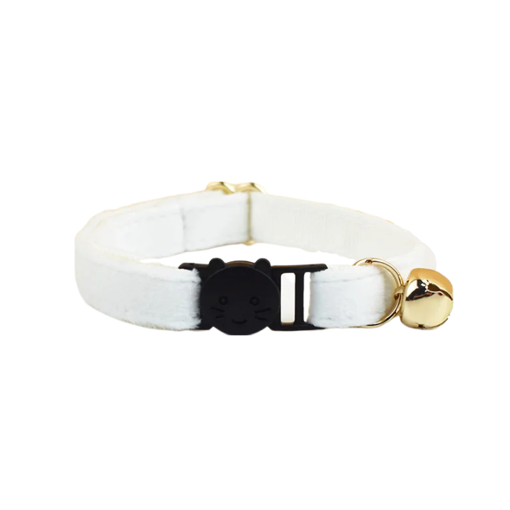 AnyWags Cat Collar Pure White Small with Safety Buckle, Bell, and Durable Strap Stylish and Comfortable Pet Accessory-Cat Supplies-PEROZ Accessories