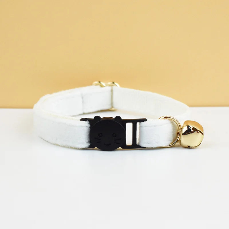 AnyWags Cat Collar Pure White Small with Safety Buckle, Bell, and Durable Strap Stylish and Comfortable Pet Accessory-Cat Supplies-PEROZ Accessories