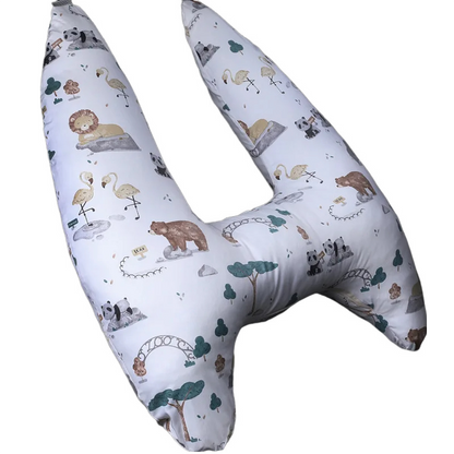 Anypack Car Travel Pillow UShape Zoo Park Pattern Children Travel Pillow Cushion for Car Seat, Safety Neck Pillow for Kids-Neck Pillow-PEROZ Accessories