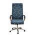 Anyhouz Office Chair Cover Blue Green Pattern Medium Non-Slip Rotating Seat Case Universal Armrest Chair Protector-Chair Cover-PEROZ Accessories