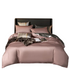 Anyhouz Bed Sheet Pink Deep Grey Ultra Soft Luxury Egyptian Cotton Bedding Cover Twin Size 4 Pcs Bed Set-Bed Sheets-PEROZ Accessories