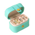 Anyhouz Jewelry Storage Mini Ring Box Portable 2pc Green Organizer Display Travel Simple Mini Gift Case Boxes Leather Earring Necklace Holder-Jewellery Holders & Organisers-PEROZ Accessories