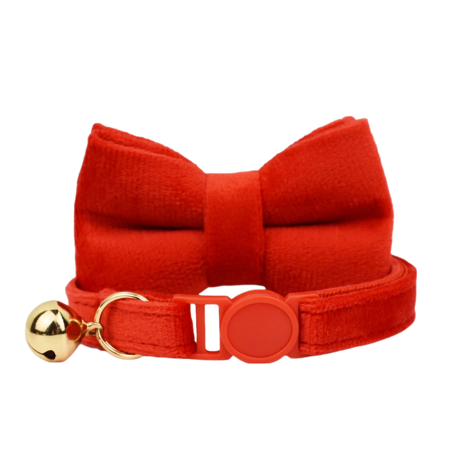 AnyWags Cat Collar Red Bow Small with Safety Buckle, Bell, and Durable Strap Stylish and Comfortable Pet Accessor-Cat Supplies-PEROZ Accessories