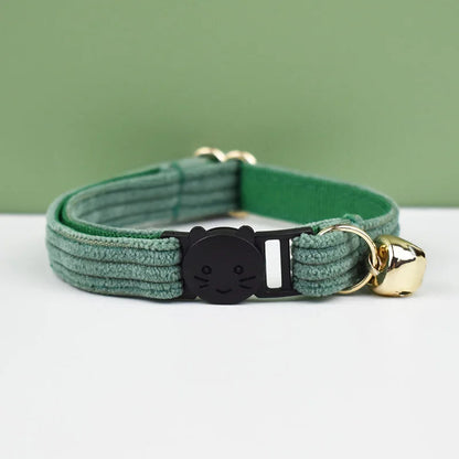 AnyWags Cat Collar Hunter Green Large with Safety Buckle, Bell, and Durable Strap Stylish and Comfortable Pet Accessory-Cat Supplies-PEROZ Accessories