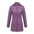 Anychic Womens Padded Puffer Jacket Large Purple Ultralightweight Ultralight Coat With Detachable Hood Lightweight Outwear Clothing-Coats & Jackets-PEROZ Accessories