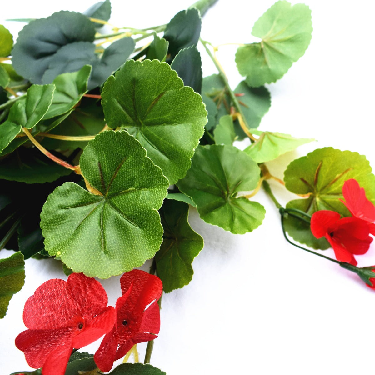 Artificial Geranium Hanging Bush with Red Flowers 60cm-Home &amp; Garden &gt; Artificial Plants-PEROZ Accessories