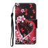Anymob Samsung Cherry Heart Pattern Phone Case Magnetic Flip Leather Wallet Painted Cover-Mobile Phone Cases-PEROZ Accessories