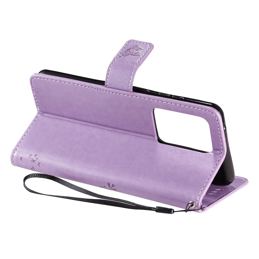 Anymob Samsung Purple Leather Flip Case Cover Phone Bag Shell Cover-Mobile Phone Cases-PEROZ Accessories