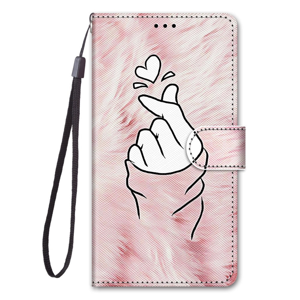Anymob Samsung Case Pink Luxury Painted Flip Cute Playful Cat Wallet Phone Cover-Mobile Phone Cases-PEROZ Accessories