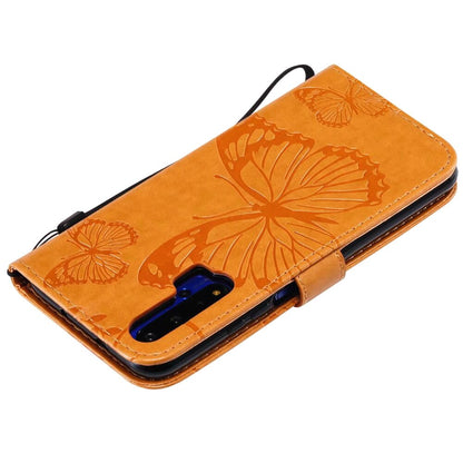 Anymob Huawei Brown Leather Phone Case Butterfly Flip Wallet Cover Protection-Mobile Phone Cases-PEROZ Accessories