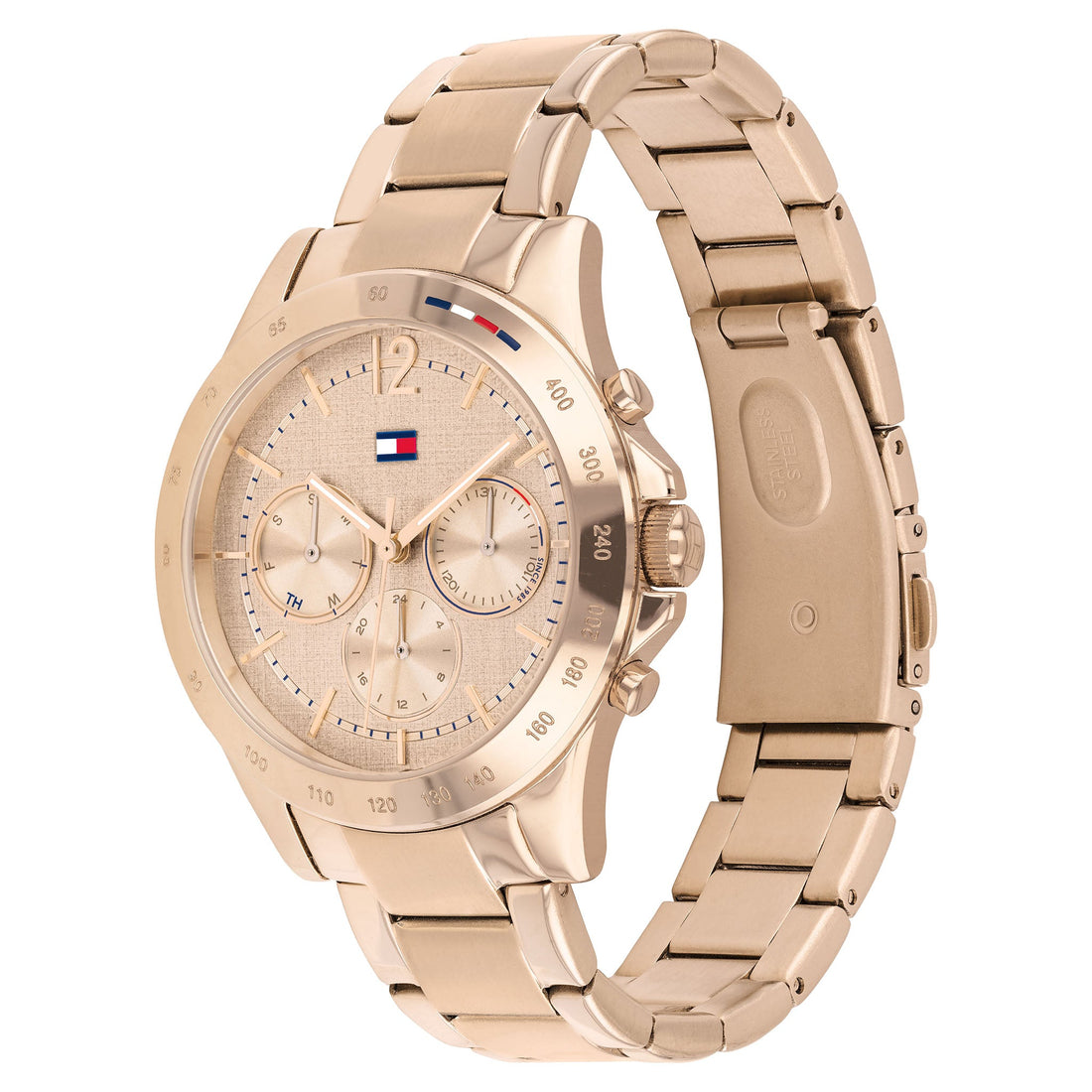 Tommy Hilfiger Ionic Plated Carnation Gold Steel Carnation Gold Dial Ladies Watch - 1782197-Quartz Watches-PEROZ Accessories