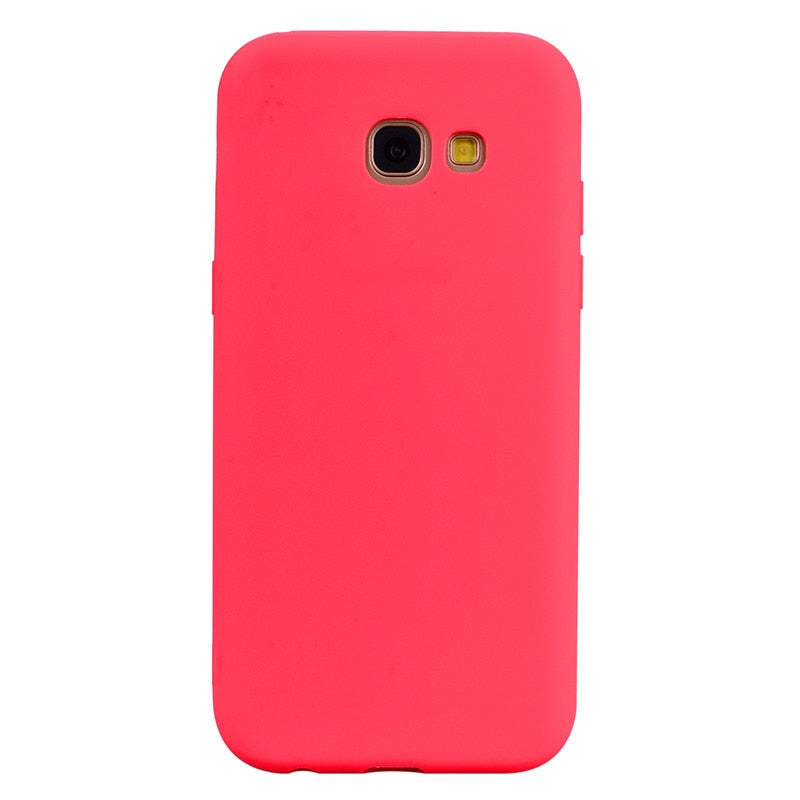 Anymob Samsung Light Red Soft Silicon Case Candy Color Phone Case-Mobile Phone Cases-PEROZ Accessories