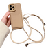 Anymob iPhone Case Brown Crossbody Necklace Strap Lanyard with Card Holder Silicone Cover-Mobile Phone Cases-PEROZ Accessories
