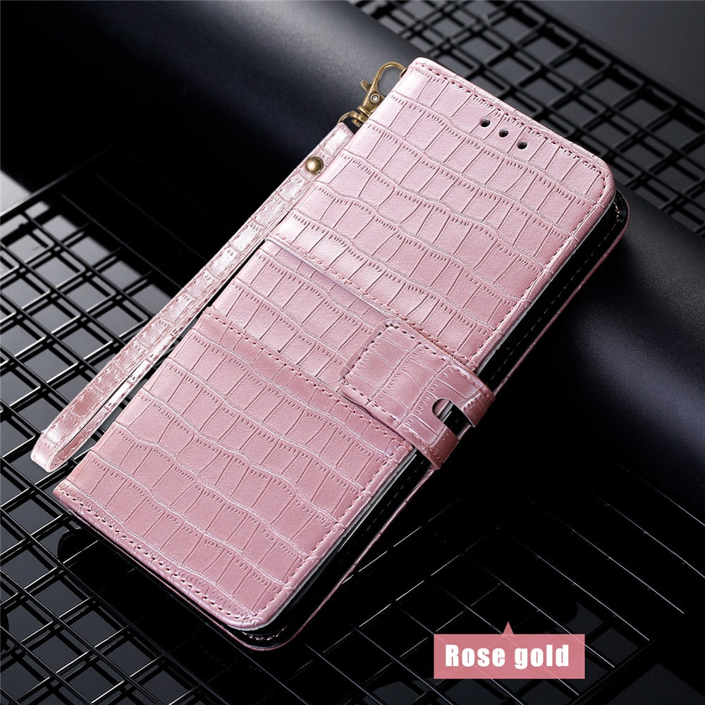 Anymob Samsung Rose Gold Leather Case Cover 3D Flip Wallet Phone Protection-Mobile Phone Cases-PEROZ Accessories